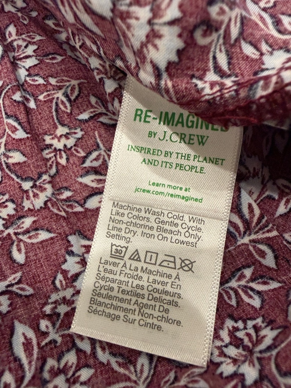 J Crew Factory Burgundy Midi Dress with Tiers—XL - Picture 9 of 14
